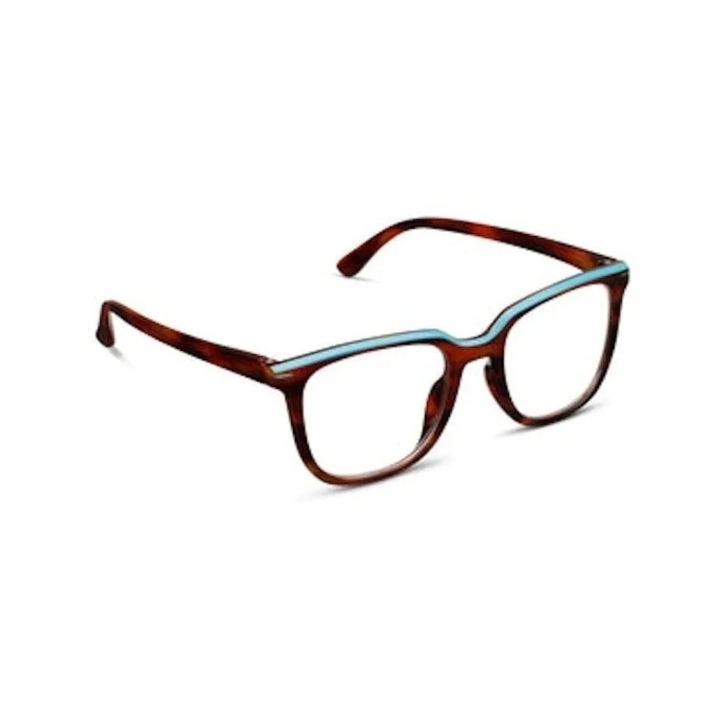 NEW Tortoise w/ Blue Accent Peepers Blue Light Filtering Glasses +1.75
